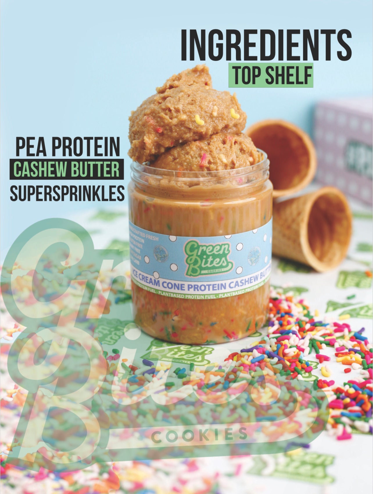 ICE CREAM CONE PROTEIN CASHEW BUTTER