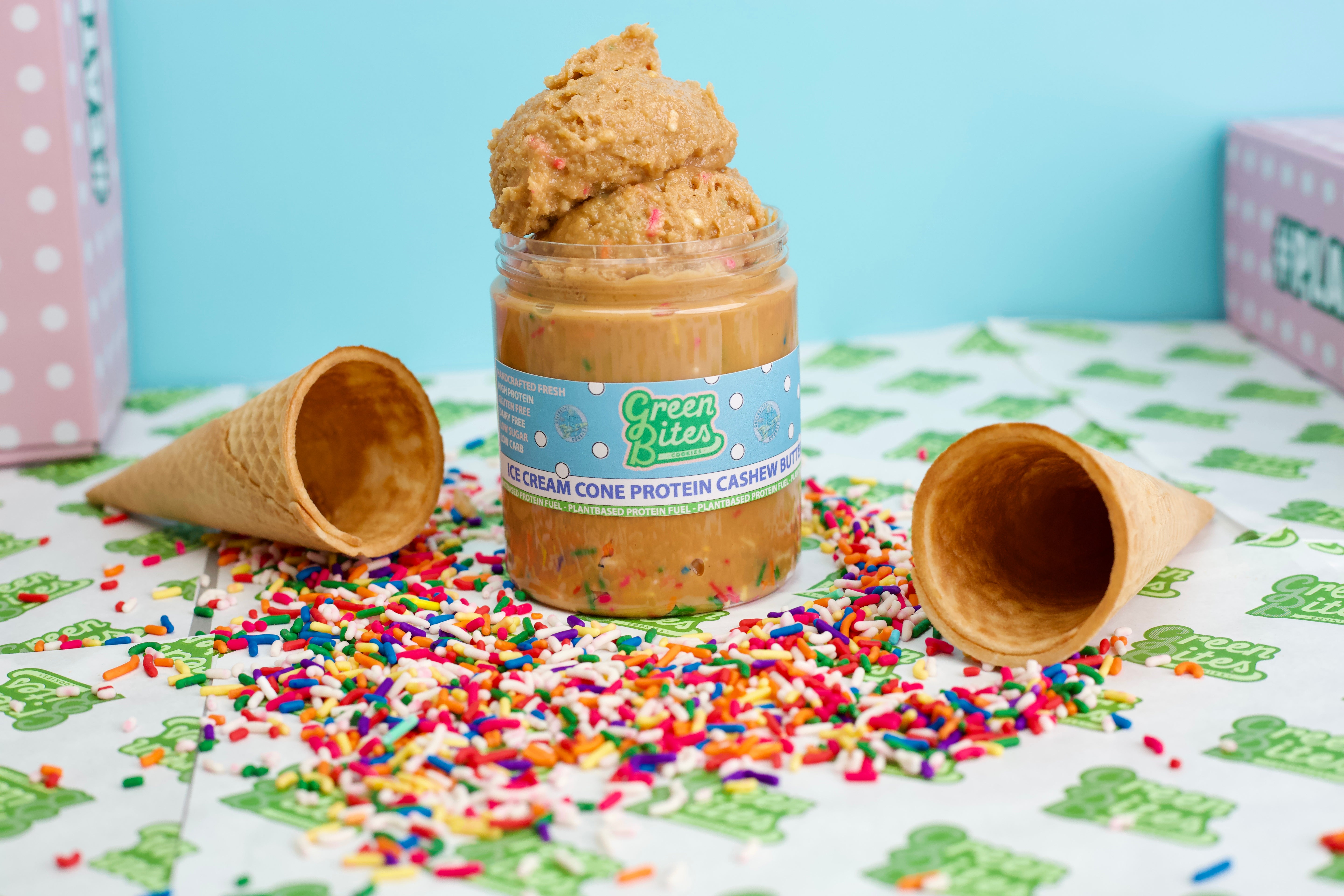 ICE CREAM CONE PROTEIN CASHEW BUTTER