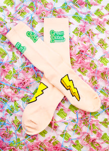 (3) YELLOW/PEACH/PURPLE pastel sock 2025 COLLECTION