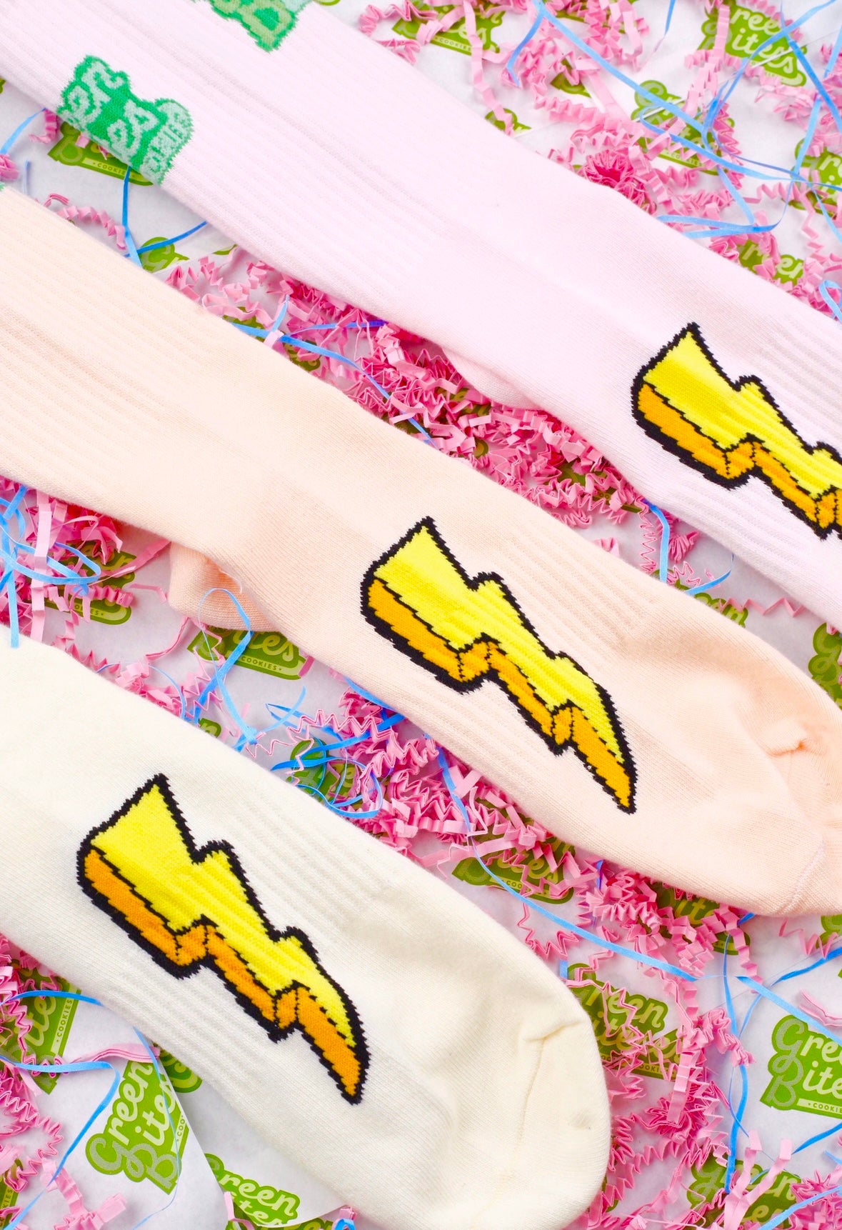 (3) YELLOW/PEACH/PURPLE pastel sock 2025 COLLECTION