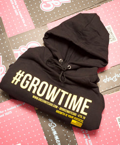 SMALL size - BLACK & YELLOW Hoodie #GROWTIME