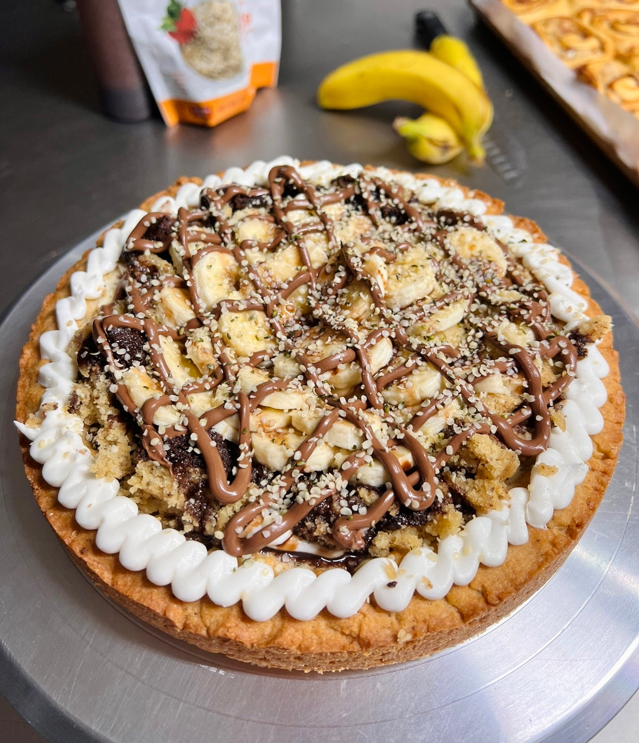 Banana Brownie Split Cheesecake